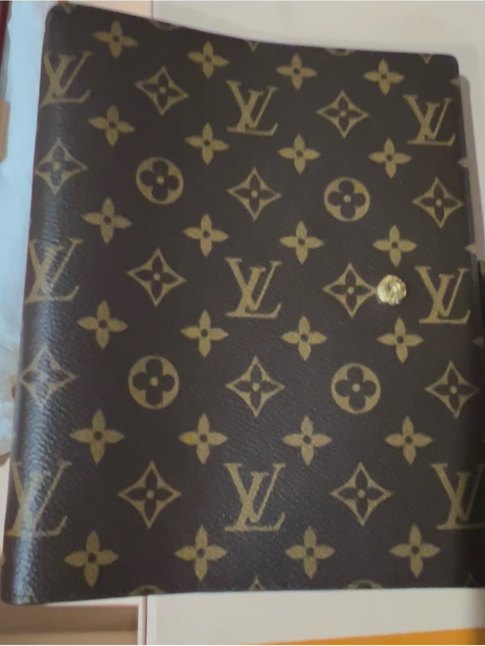 Like New Louis Vuitton Monogram Canvas Brown large six ring agenda/binder